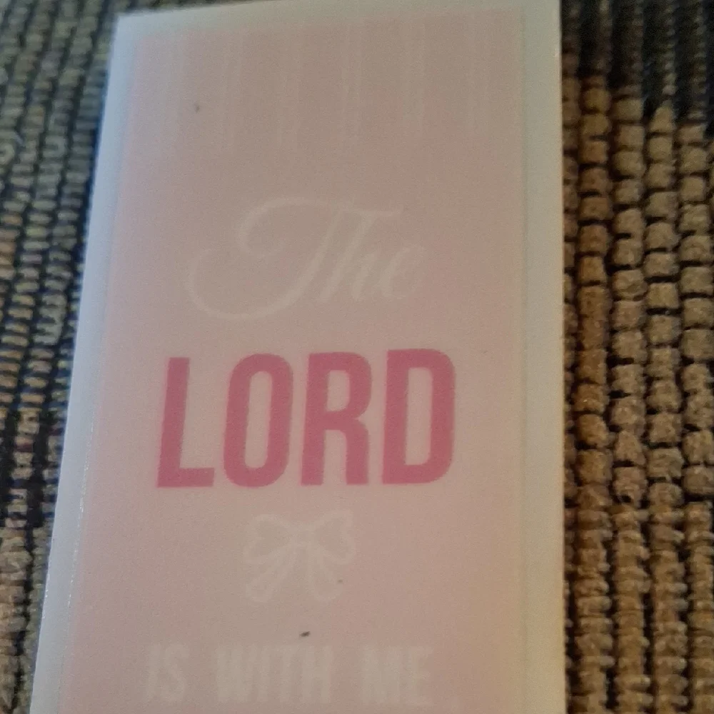Pink Devotional Bookmark The Lord Not Afraid Design Christian Religious - Picture 2 of 4